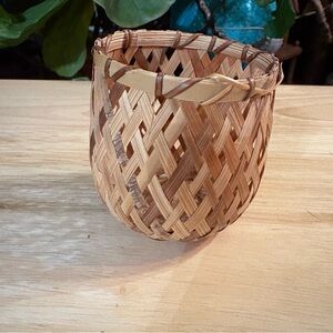 Handcrafted Woven Basket - Natural Brown